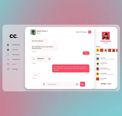 Chat Screen UI app app design design e learning minimal ui ux