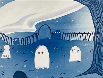Ghost Graveyard design graphic design illustration