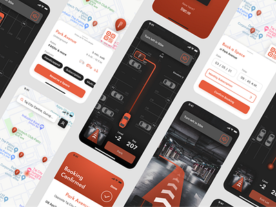 Parkr: Parking Assistant App app app design app ui parking parking assistant ui ui design uiux ux uxdesign