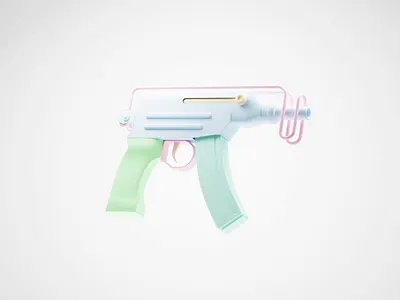 Candy 3d 3d animation animated animation armed blender blender3d bullet candy color colorful gun illustration narcos television tv tv show weapon