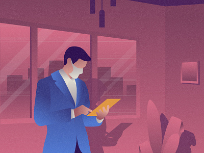 Businessman 2d dribbble dribbble best shot flat hobby landscape landscape illustration life illustration lifestyle lifestyle illustration vector world