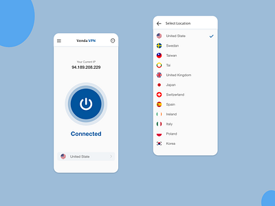 Venda VPN app design typography ui ui design ux