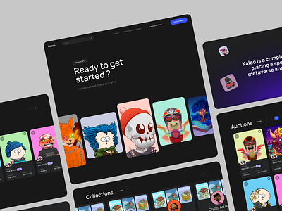 Kalao - Web Design for NFT Marketplace clean colors marketplace marketplace design minimal nft nft art nft design nft marketplace ui design ui trends web app web design