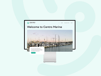 Modern Light Blue Marine Website Design blue design blue hues calm design cool colours cool design marine website sailing design sailing service webpage design website design