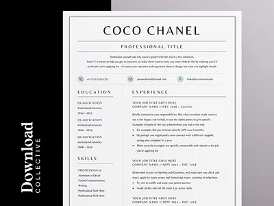 Resume Template Pack | Cover Letter | References | Icons curriculum vitae download editable resume minimalist resume modern cv modern resume professional cv professional resume resume resume clean