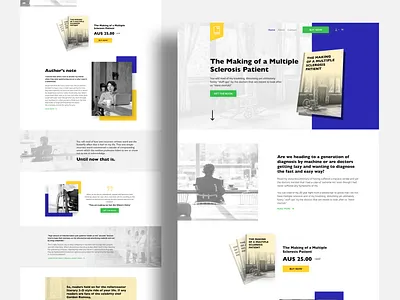 The Making of a Multiple Sclerosis Patient - The Book author authors book book web brand identity branding homepage design identity landing page design modern design ui ui design ux web design