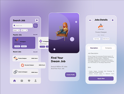 Fine jobs app fine job mobile ui ui uidesign uidesigns uiux