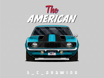 American muscle car automotive automotive design car design car drawing car illustration cartoon car design vector car vector illustration vectorart