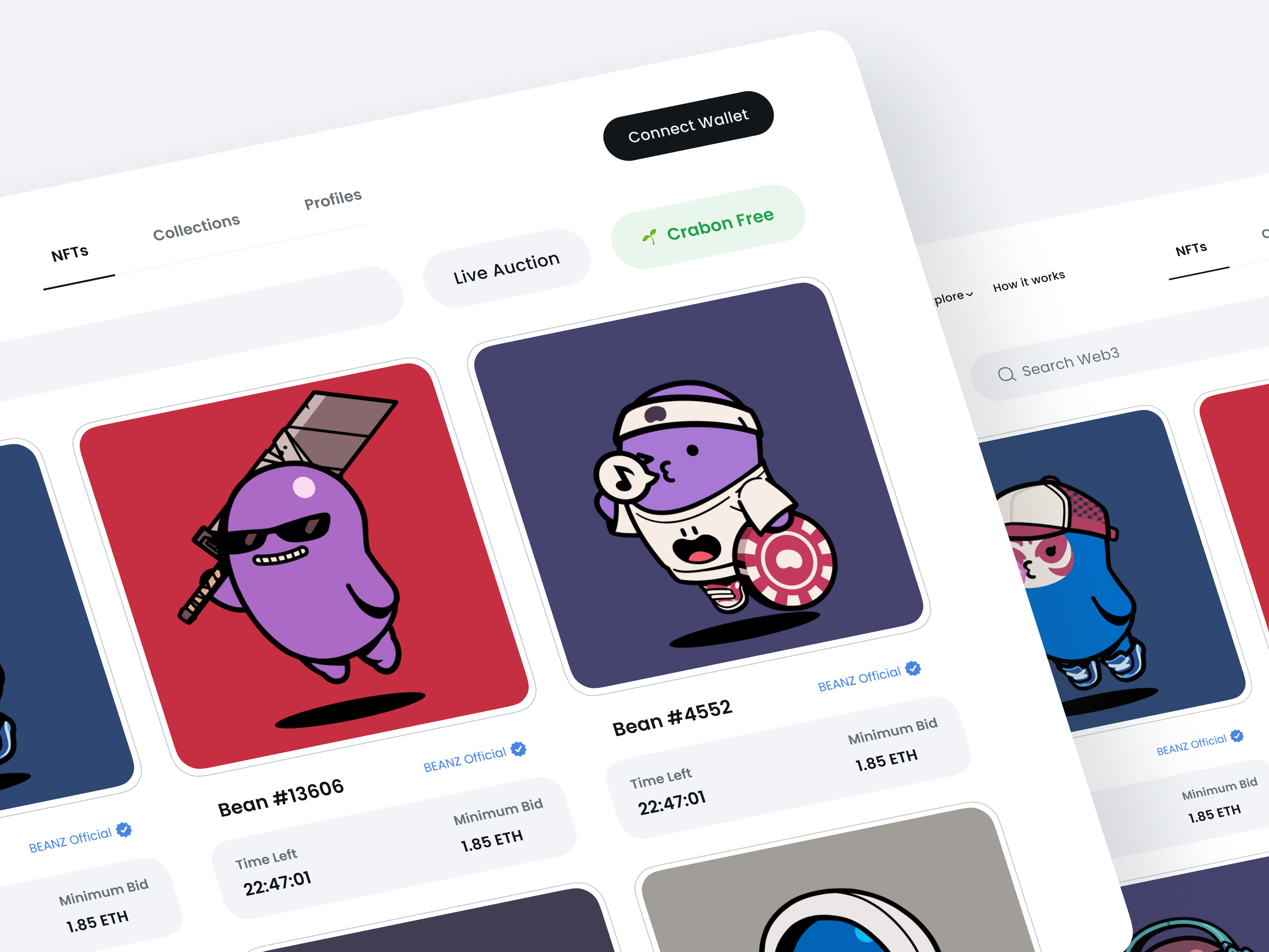 NFT Marketplace Explore Page Light Mode by Meworkees for Zima Agency on  Dribbble