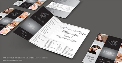 Art & Style Hair Salon & Day Spa Leaflet Design advertisment beauty branding cyprus day spa facial graphic design hair salon hair stylist hairdresser hairdressing leaflet makeup salon flyer