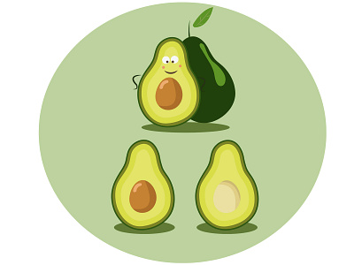 Happy Avocado avocado bio food cartoon diet eco eco food food fruit healthy healthy food organic organic food organic foods slim snack superfood vector vegetables vegetarian veggie