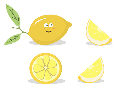 Happy Lemons cartoon citrus diet fruit fruits health healthy humor juice juicy lemon lemon juice lemonade lemons orange orange juice vector vitamin vitamin c vitamins