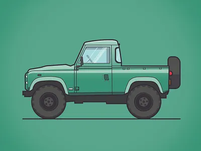 Land Rover D90 art creative design flat flat design graphic design illustration illustrator minimal vector