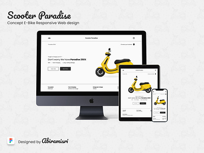 Scooter paradise - ( Concept Responsive Web-design ) branding figma design responsive web design ui ux ux design web webdesign