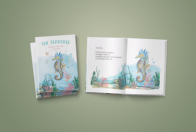 Seahorse BOOK COVER 3D children book illustration childrens childrens book childrens illustration cover art cover design digital painting digitalart hand drawn illustration illustration art illustration design illustrations