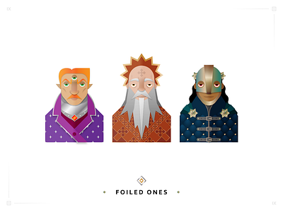 Foiled Ones avatar branding card character character design clothing design foil icon illustration logo metalic ui