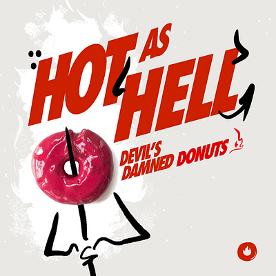 SOCIAL for Devil's Damned Donuts branding design digital donuts illustration instagram modern style