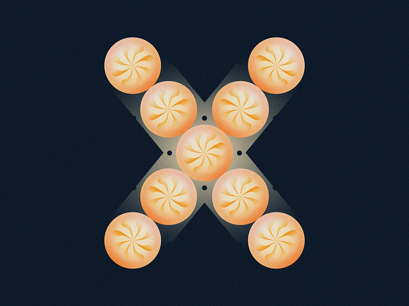 X is for Xiaolongbao • 36 Days of Type 2d 36 days of type 36daysoftype 36daysoftype08 alphabet asian chinese design dim sum dumpling flat food gradient illustration letter x minimal soup dumpling typography vector xiaolongbao