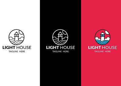 Lighthouse Logo art clean design graphic design illustration illustrator lighthouse lighthouse logo logo logodesign minimal