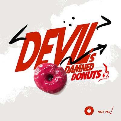 SOCIAL for Devil's Damned Donuts branding design digital donut donuts illustration modern style