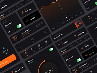 Smart Home - Component app component concept daily design graphic design mobile smarthome trend ui uiux ux web webdesign