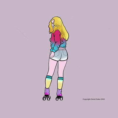 RollerGirl art drawing illustration procreate procreateapp