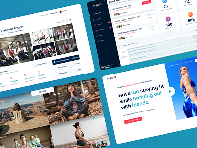 Impakt - Fitness Platform branding color design fitness mobile typography ui ux vector web web app website