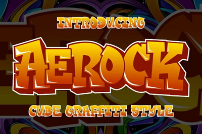 Aerock - Layered Graffiti Style font graffiti graffitifont typeface typography