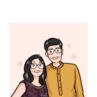 Cartoon Portrait of Siblings brothers cartoon custom design design digital art digital illustration friend illustration portrait siblings sister