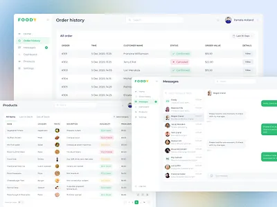 Food delivery web app (FOODY) adobexd b2b card dashboad delivery ecommerce ecommerce app items menu message store ui ux design webapp