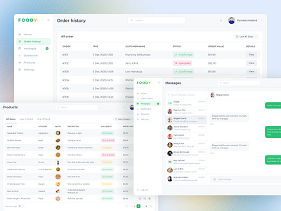 Food delivery web app (FOODY) adobexd b2b card dashboad delivery ecommerce ecommerce app items menu message store ui ux design webapp