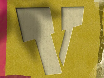 Letter V for #36daysoftype 36daysoftype 36daysoftype08 illustration lettering papercut procreate procreate art type art typedesign typography
