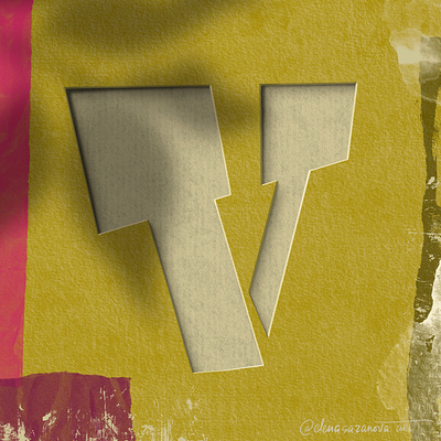 Letter V for #36daysoftype 36daysoftype 36daysoftype08 illustration lettering papercut procreate procreate art type art typedesign typography