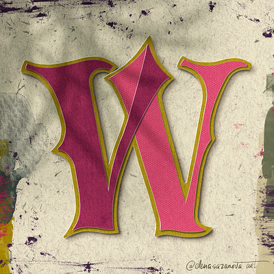 Letter W for #36daysoftype 36daysoftype 36daysoftype08 illustration letter lettering procreate type art type design typedesign typography