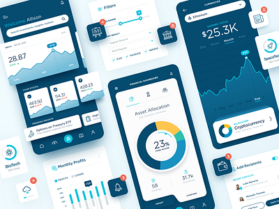 Fintech Financial Investment iOS App UI Design app branding daily daily ui data visualization dataviz design fintech flat icon icons illustration infographic ios mobile ui ux vector web website