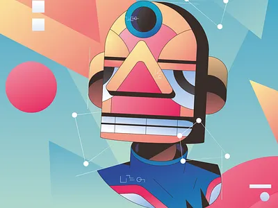 admiral abstract flat gradient illustration illustrator minimal simple vector