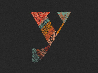 Y Textured Letter 36daysoftype illustration letter lettering art lettermark logo mark monogram pattern procreate app procreateapp texture textures type art typography typography art