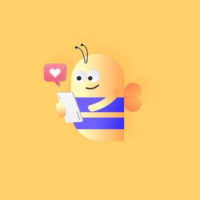 Hiver mascot design bee branding design illustration sketch