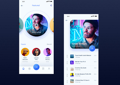 Podcast app interface design app mobile ui podcast