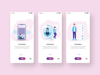 Social Media App Onboarding app best branding clean design feed follow media minimal social social media design social network tranding trendy uiux