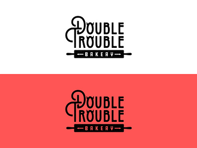 Double Trouble Bakery baker bakery baking brand branding cupcake cupcakes design devil devil horns food illustration logo mark minimalism restaurant twins vector