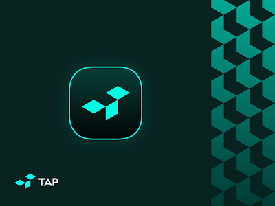 TAP Icon box branding icon identity logo logotype mark open sign smolkinvision symbol t