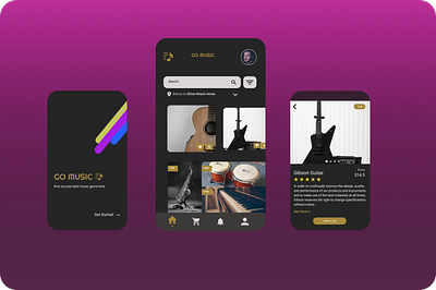 Music Shop Concept art design icon logo mobile modern music shop ui ux