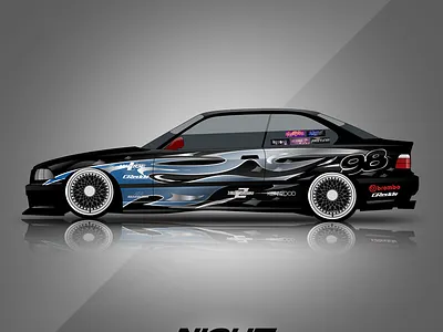 BMW e36 livery design bmw design illustration livery photo photoshop racing