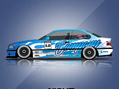 E36 livery design 3 bmw branding design illustration livery photo photomanipulation racing vector