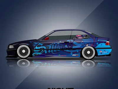 BMW e36 Livery Design 2 bmw branding design illustration livery photo racing