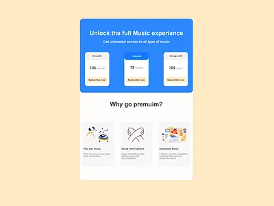 Premium Page minimal modern design ui design