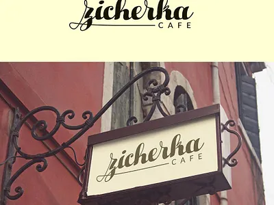 Logo for - Zicherka Cafe branding design illustration logo photo typography ui vector
