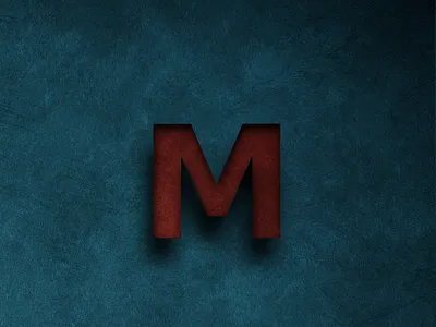 paper cutout of letter M app branding design icon illustration logo typography ui ux vector web