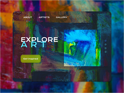 Daily UI Challenge #003 - Landing Page app art art gallery artist daily 100 challenge dailyui dailyui 003 dailyuichallenge design landing page design landingpage ui